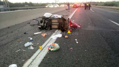 صور: فجر اليوم - مصرع سائق عربة كهربائية على طريق يافا الرملة 